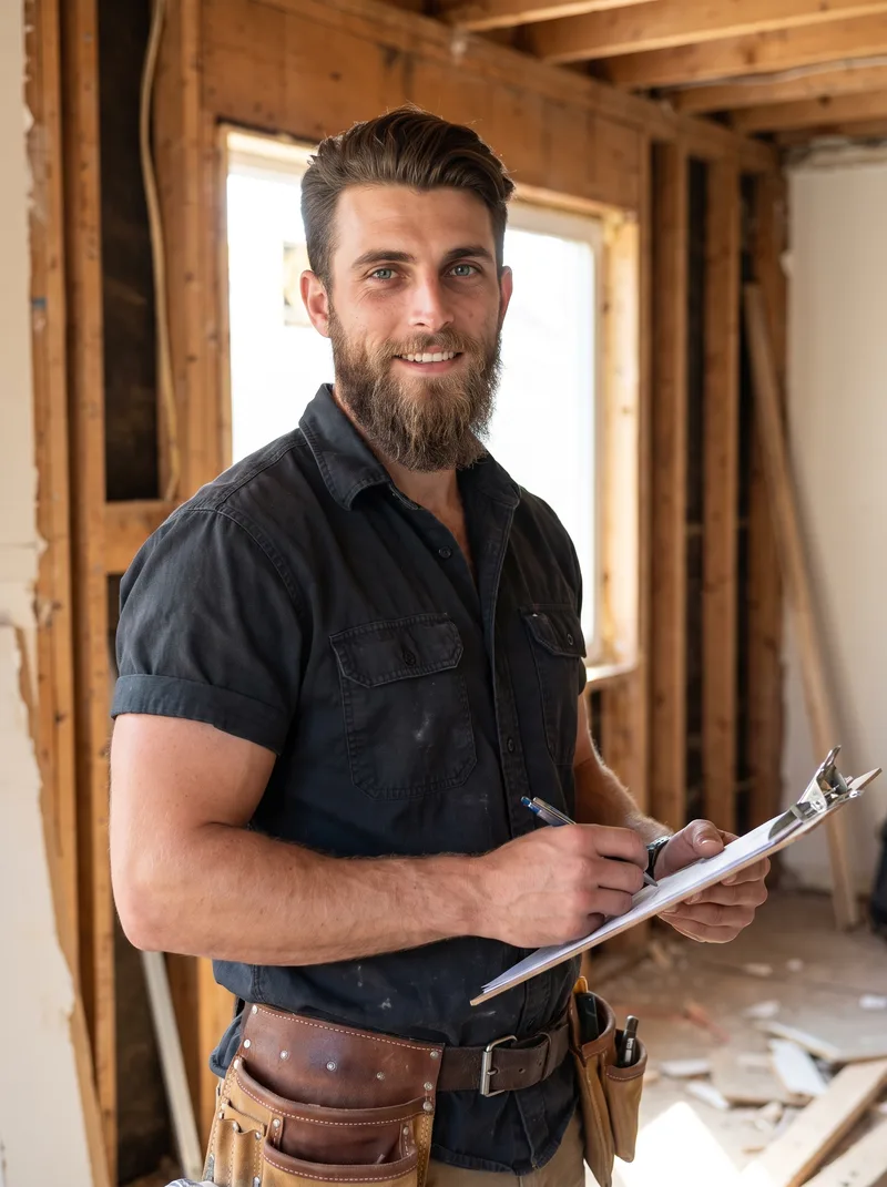 Mitch Fraser, owner of Ontario Contracting Co., on a renovation job site